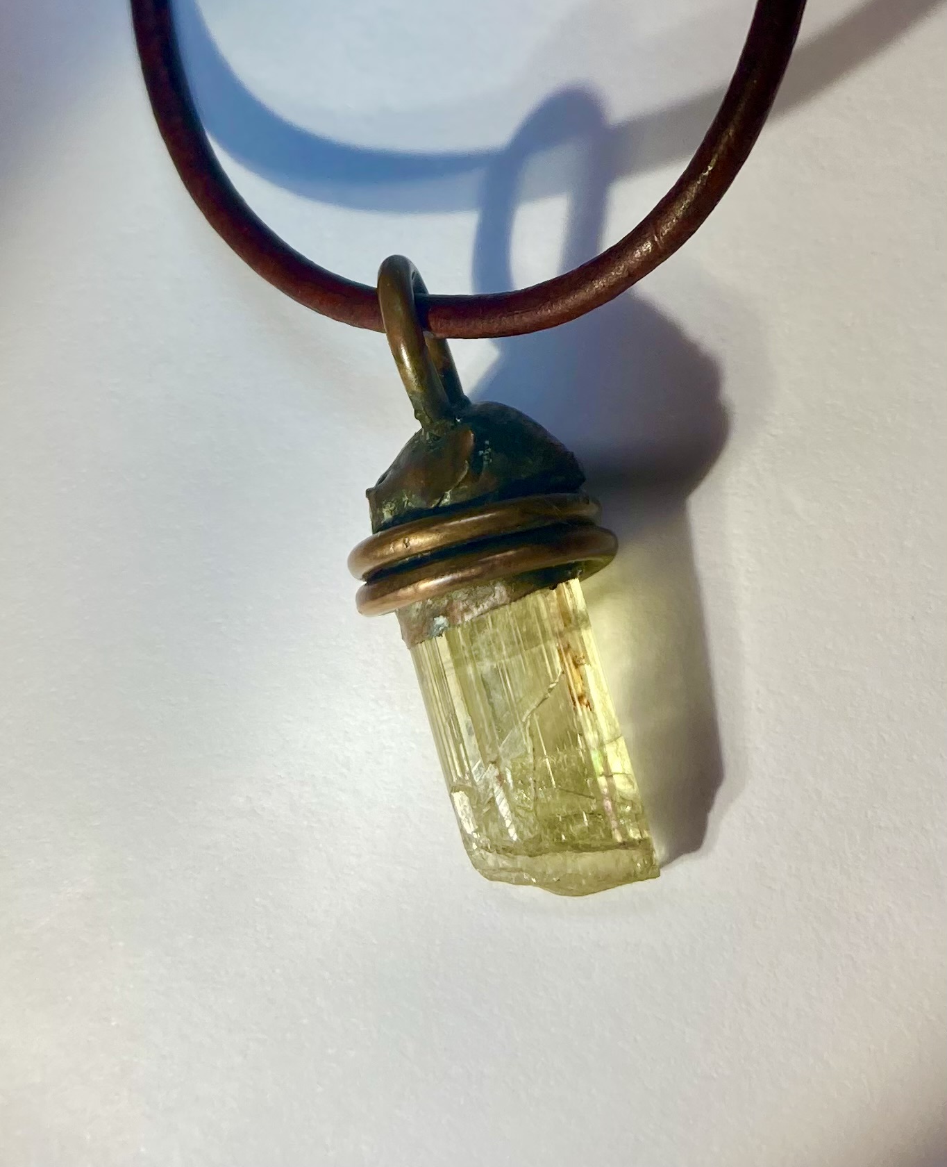 Necklace with 12 carat Color Changing Mineral Specimen Pendant - Image 3