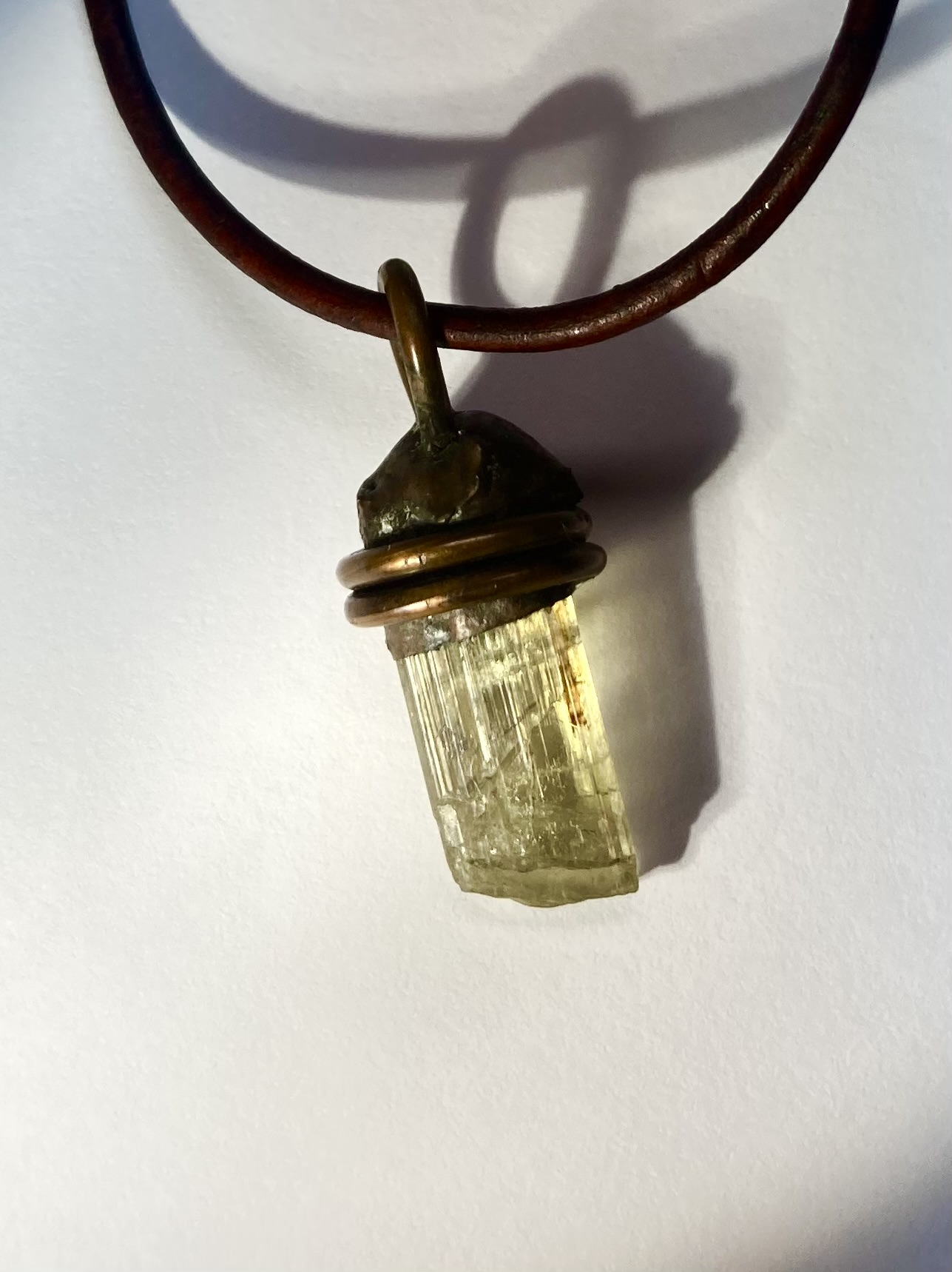 Necklace with 12 carat Color Changing Mineral Specimen Pendant - Image 2