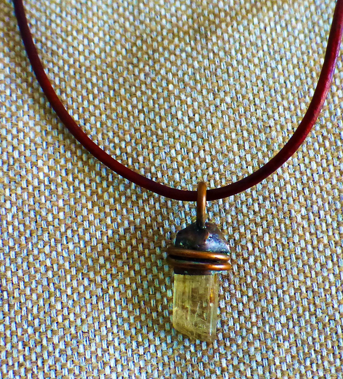 Necklace with 12 carat Color Changing Mineral Specimen Pendant - Image 8