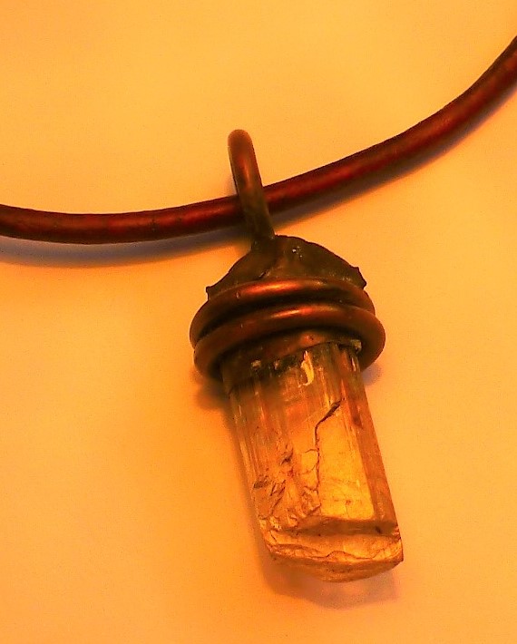 Necklace with 12 carat Color Changing Mineral Specimen Pendant - Image 9