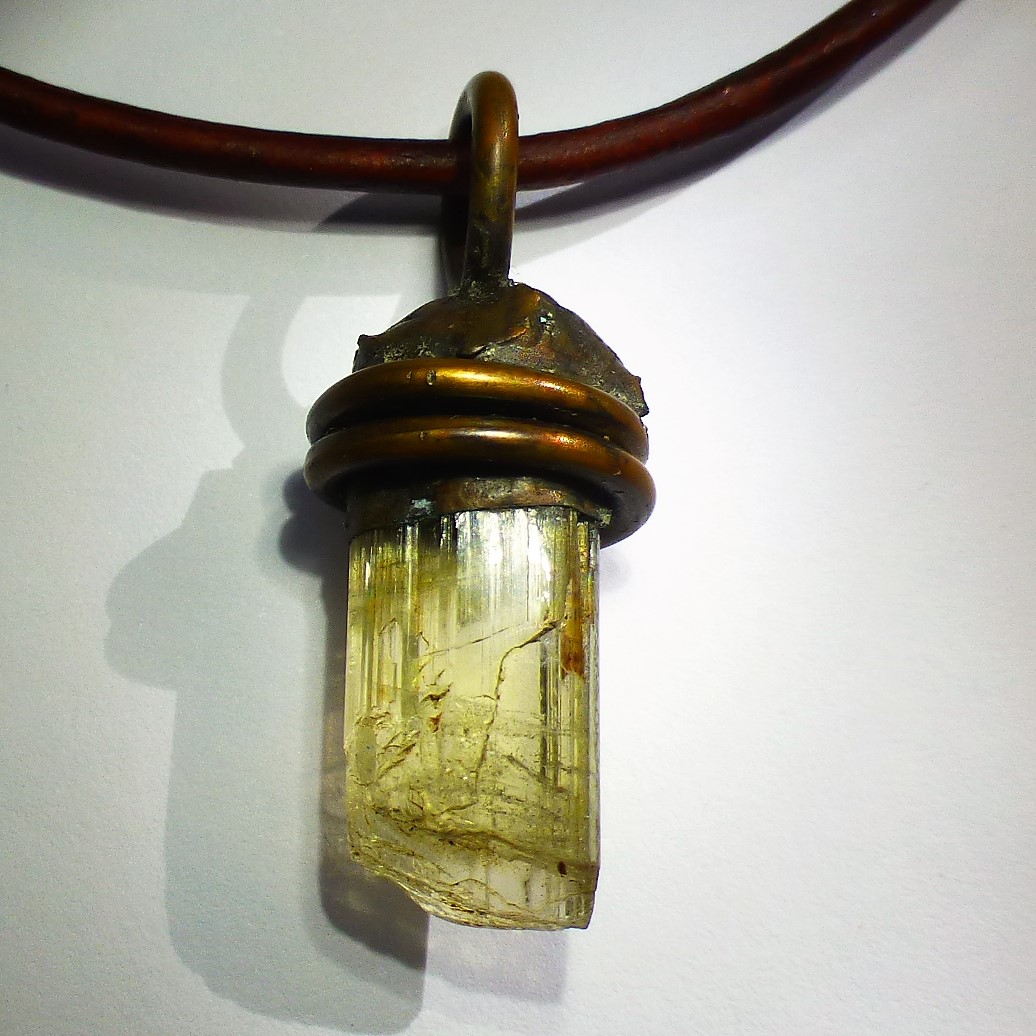 Necklace with 12 carat Color Changing Mineral Specimen Pendant - Image 10