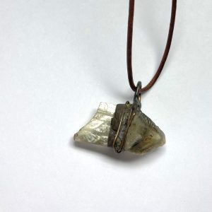 Necklace with  40.05 carat Color Changing Mineral Specimen Pendant