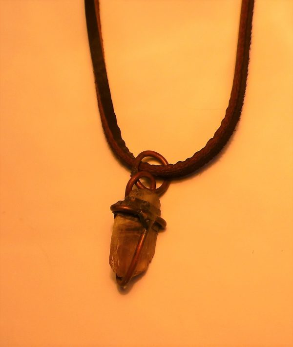 Necklace with 13.85 carat Color Changing Mineral Specimen Pendant - Image 4