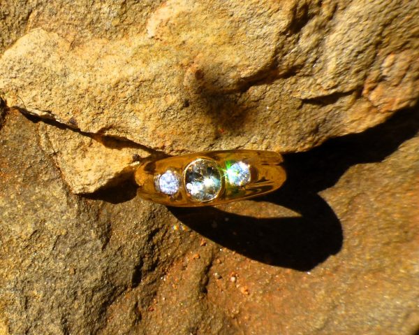 Ring, Yellow Gold Plated Bezel Set 5x4mm Oval Zultanite® - Image 3