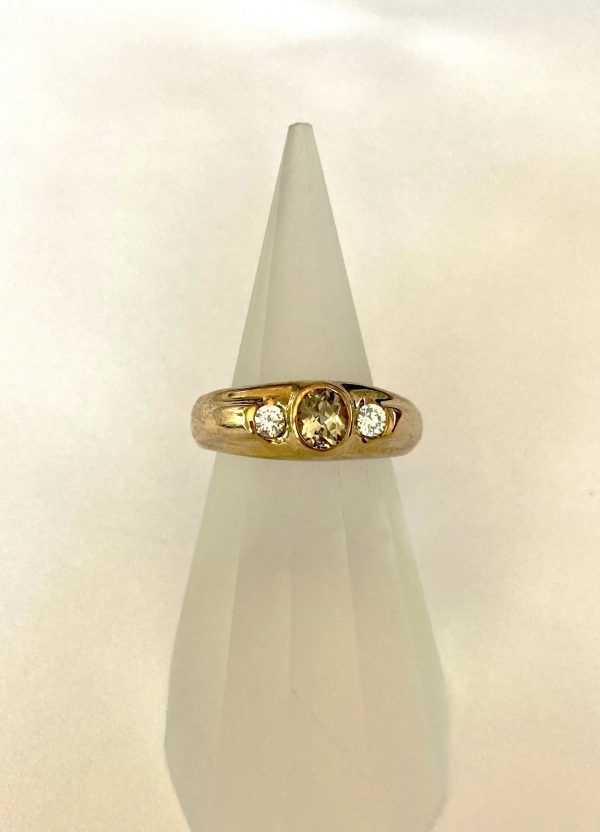 Ring, Yellow Gold Plated Bezel Set 5x4mm Oval Zultanite® - Image 7