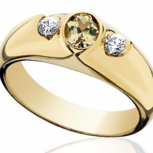 Zultanite® Ring, Yellow Gold Plated Bezel Set 5x4mm Oval Zultanite®