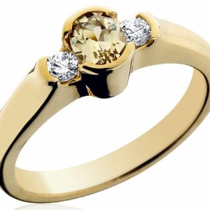 Gold Plated Ring with Oval cut Zultanite™ Gemstone.