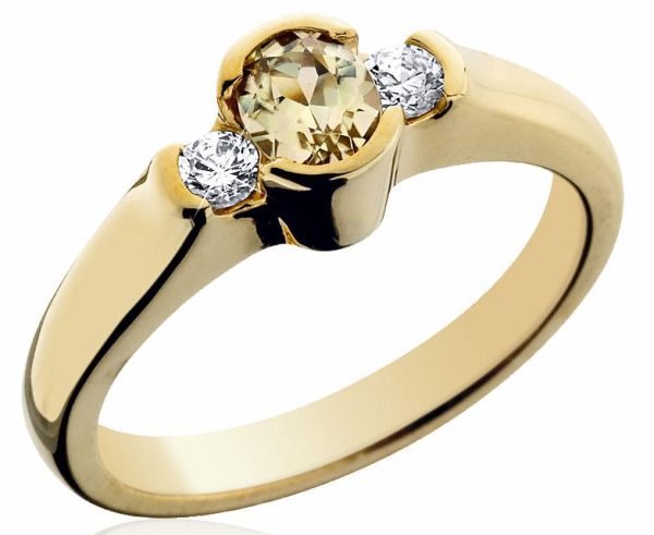 Gold Plated Ring with Oval cut Zultanite™ Gemstone.