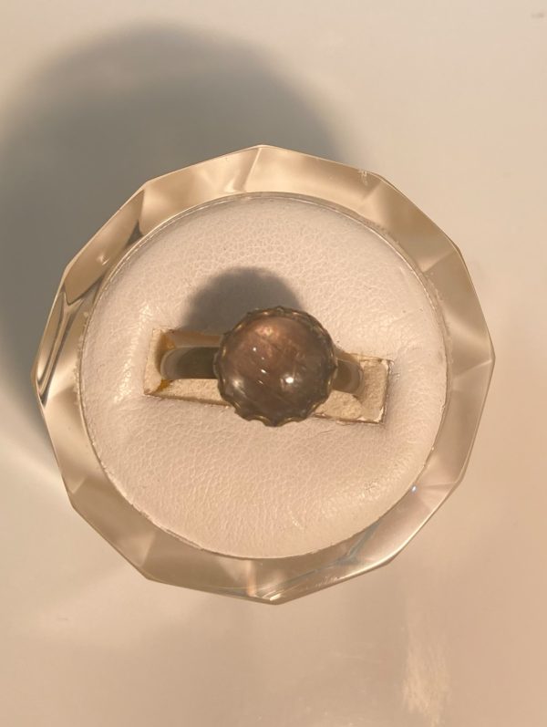 Ring, Rusty Colored Brass, 3.96 cts., 10 mm Round Cut Zultanite® Cabochon - Image 3