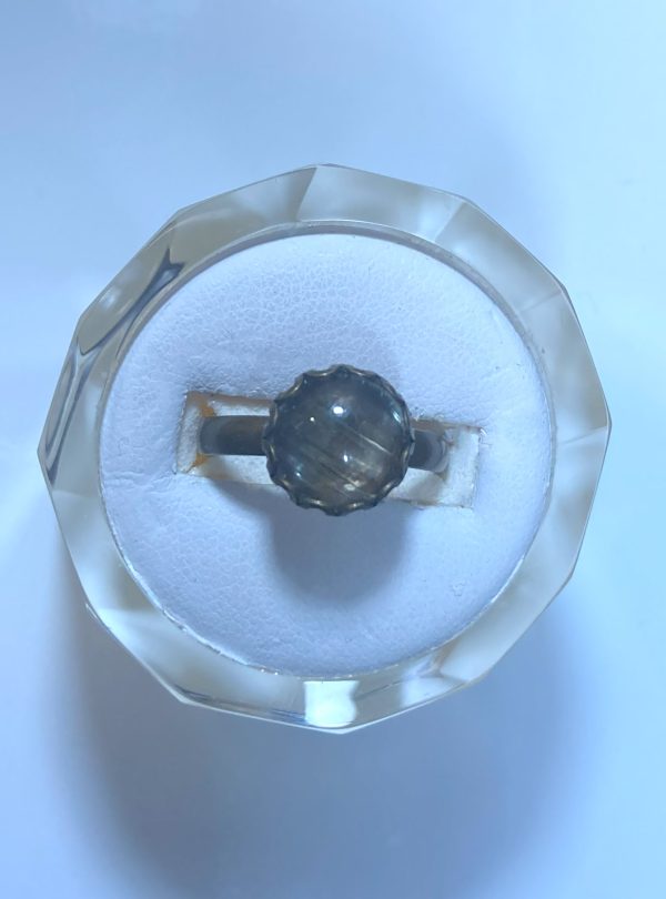 Ring, Rusty Colored Brass, 3.96 cts., 10 mm Round Cut Zultanite® Cabochon - Image 2