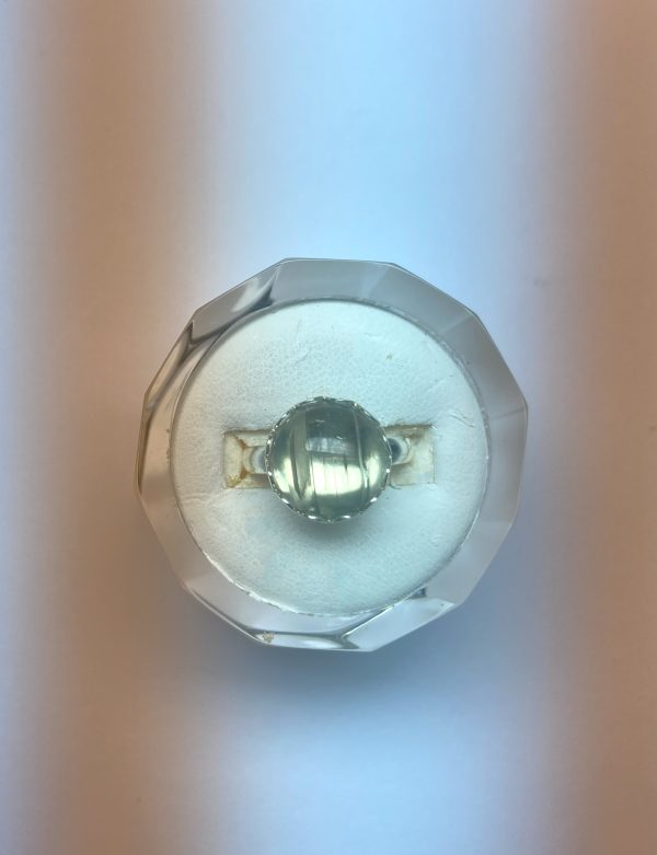 Ring, Silver Colored Brass, 8.17 cts., 12mm Round Cut Zultanite® Cabochon - Image 2