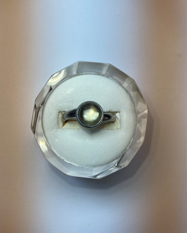 Ring, Stainless Steel Bezel Set 2.34 cts. Round Cut Zultanite® Cabochon - Image 3