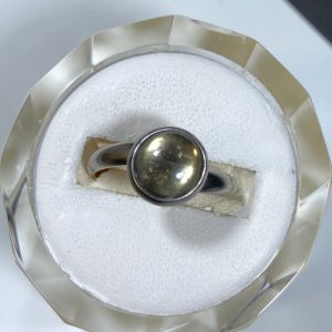 Color Change Zultanite Round Cabochon Stainless Steel Ring