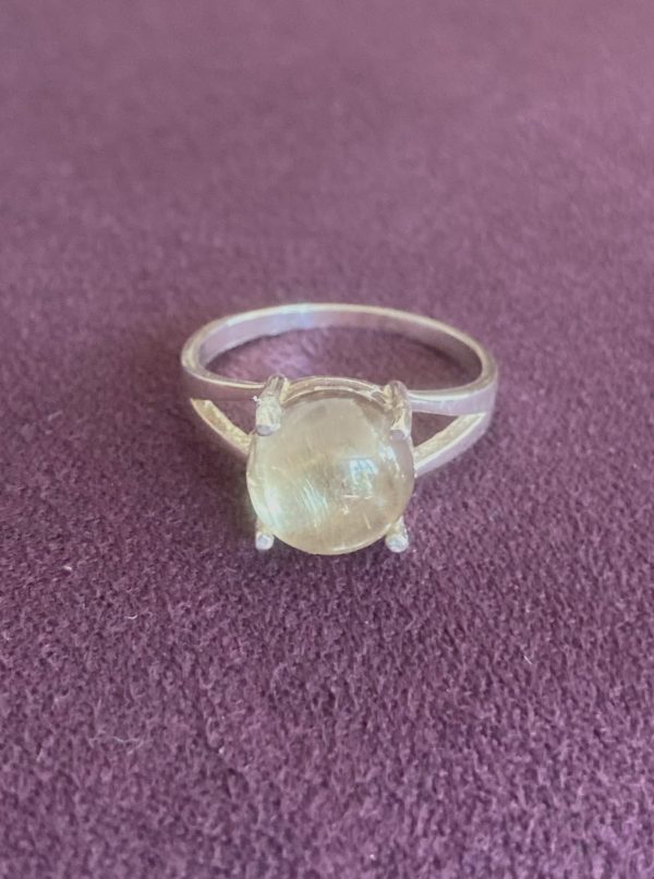 Ring, Silver, 5.57 cts., 10mm Round Cut Zultanite® Cabochon - Image 3