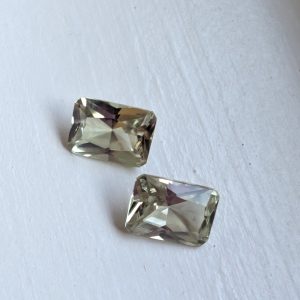 Zultanite® Radiant Cut Gemstone, PAIR, minimum 1.96 carats per pair. 