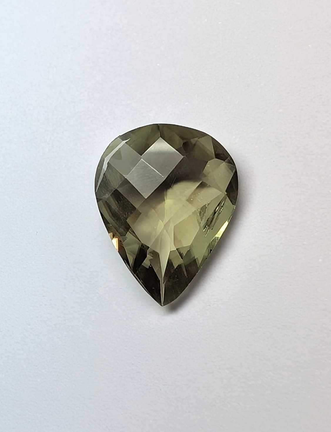 6.60 cts. Zultanite® Lentil Pear Shape Checkerboard Cut 26x12.5 mm - Image 2