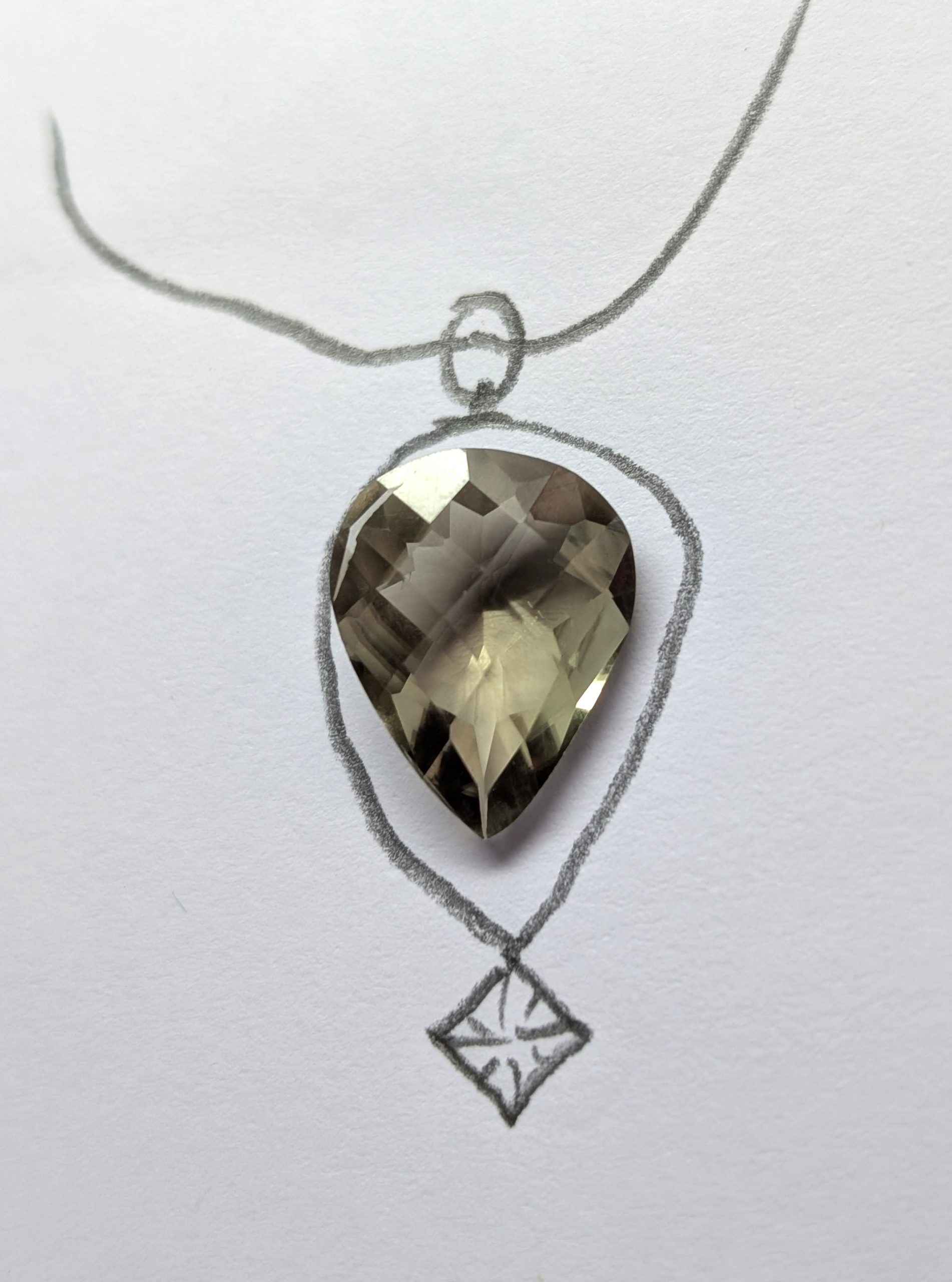 6.60 cts. Zultanite® Lentil Pear Shape Checkerboard Cut 26x12.5 mm - Image 5